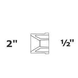 [190-110-007815] Réduit gris 2 SP x 1/2 sl sch 40