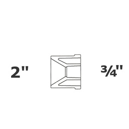 [190-110-007835] Réduit gris 2 SP x 3/4 sl sch 40