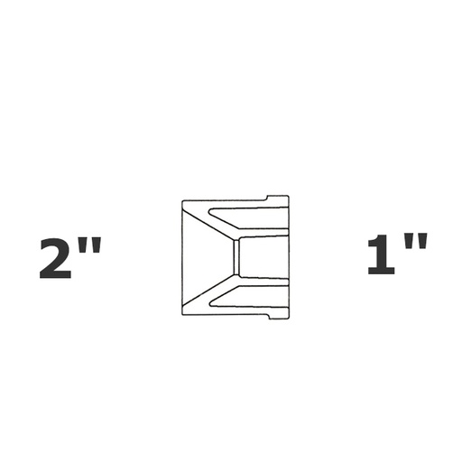 [190-110-007855] Reducido gris 2 SP x 1 sl sch 40