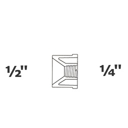 [190-110-006835] Réduit gris 1/2 SP x 1/4 FPT sch 40