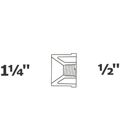 [190-110-007135] Réduit gris 1 1/4 SP x 1/2 FPT sch 40