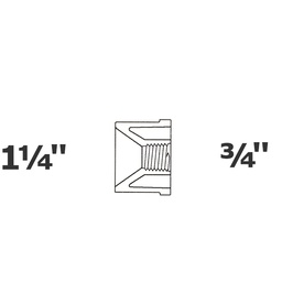 [190-110-007155] Réduit gris 1 1/4 SP x 3/4 FPT sch 40