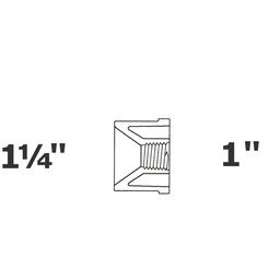 [190-110-007175] Réduit gris 1 1/4 SP x 1 FPT sch 40