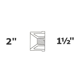 [190-110-007755] Réduit gris 2 SP x 1 1/2 FPT sch 40