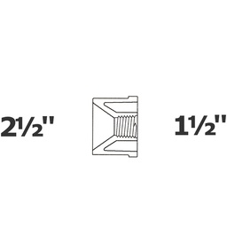 [190-110-007995] Réduit gris 2 1/2 SP x 1 1/2 FPT sch 40