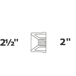 [190-110-008015] Réduit gris 2 1/2 SP x 2 FPT sch 40