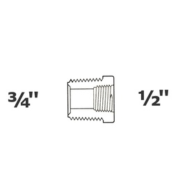 [190-110-006995] Réduit gris 3/4 MPT x 1/2 FPT sch 40