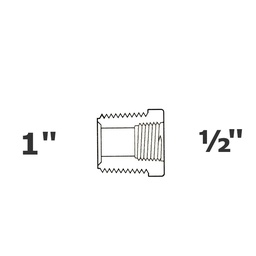 [190-110-007015] Réduit gris 1 MPT x 1/2 FPT sch 40