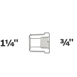 [190-110-007315] Réduit gris 1 1/4 MPT x 3/4 FPT sch 40