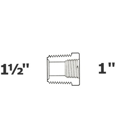 [190-110-007375] Reducido gris 1 1/2 MPT x 1 FPT sch 40