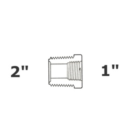 [190-110-007655] Réduit gris 2 MPT x 1 FPT sch 40