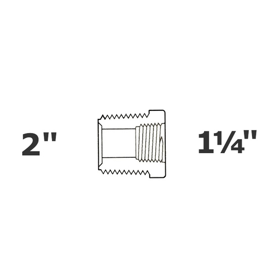 [190-110-007675] Reducido gris 2 MPT x 1 1/4 FPT sch 40