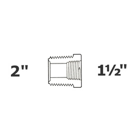 [190-110-007695] Réduit gris 2 MPT x 1 1/2 FPT sch 40