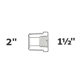 [190-110-007695] Réduit gris 2 MPT x 1 1/2 FPT sch 40