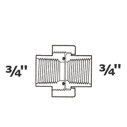 [190-110-006495] Grey union 3/4 FPT x 3/4 FPT O-ring Buna-N sch 40