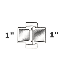 [190-110-006575] Unión gris 1 FPT x 1 FPT sello Buna-N sch 40