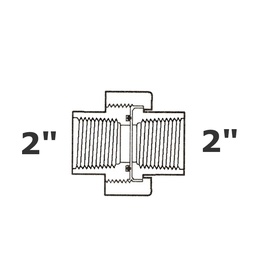 [190-110-006775] Unión gris 2 FPT x 2 FPT sello Buna-N sch 40