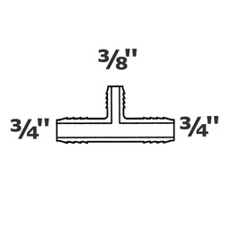 [190-110-000855] T reductor gris 3/4 ins x 3/4 ins x 3/8 ins