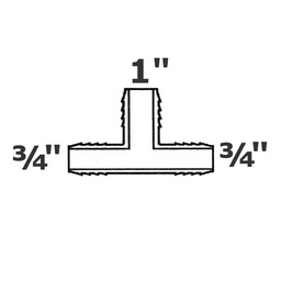 [190-110-000895] T reductor gris 3/4 ins x 3/4 ins x 1 ins