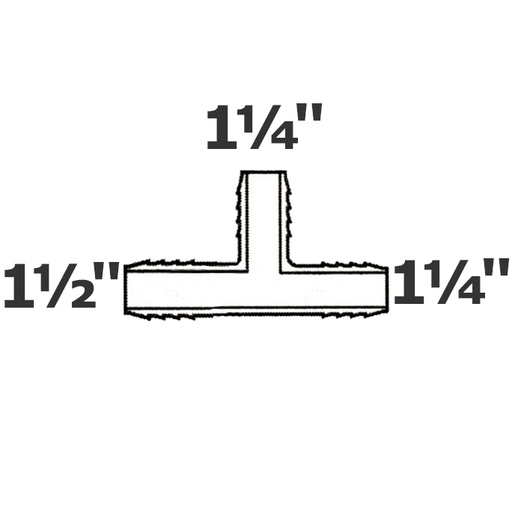 [190-110-001815] T reductor gris 1 1/2 ins x 1 1/4 ins x 1 1/4 ins