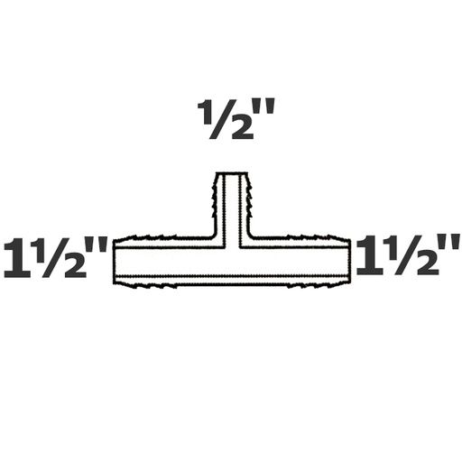 [190-110-001835] T reductor gris 1 1/2 ins x 1 1/2 ins x 1/2 ins