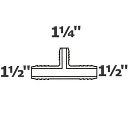 [190-110-001895] T reductor gris 1 1/2 ins x 1 1/2 ins x 1 1/4 ins