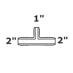 [190-110-002215] T reductor gris 2 ins x 2 ins x 1 ins