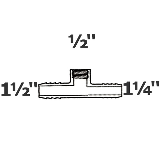 [190-110-001915] T reductor gris 1 1/2 ins x 1 1/4 ins x 1/2 FPT
