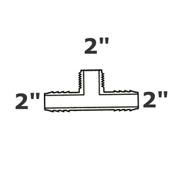 [190-110-000715] T gris 2 ins x 2 ins x 2 MPT