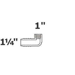 [190-110-002755] Codo gris reducido 90° 1 1/4 ins x 1 FPT