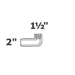 [190-110-002835] Codo gris reducido 90° 2 ins x 1 1/2 FPT