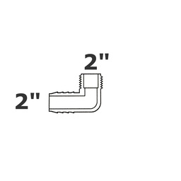 [190-110-003675] Codo gris 90° 2 ins x 2 MPT