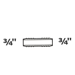 [190-110-004015] Coupling grey 3/4 ins x 3/4 ins