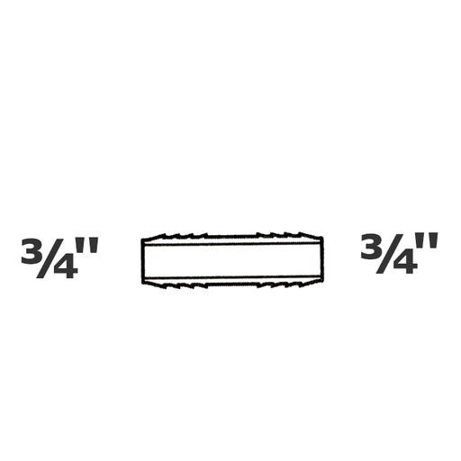 [190-110-004015] Coupling grey 3/4 ins x 3/4 ins