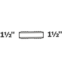 [190-110-004135] Coupling grey 1 1/2 ins x 1 1/2 ins