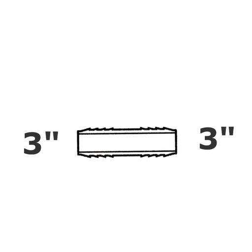 [190-110-004235] Coupling grey 3 ins x 3 ins