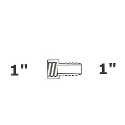 [190-110-005335] Adaptateur gris 1 FPT x 1 ins sch 40