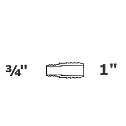 [190-110-006135] Adaptateur gris réduit 3/4 MPT x 1 ins sch 40