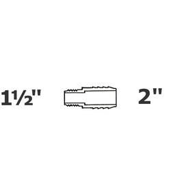 [190-110-006315] Reduced grey adapter 1 1/2 MPT x 2 ins