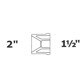 [190-110-006395] Adaptador reducido gris 2 SP x 1 1/2 sl sch 40