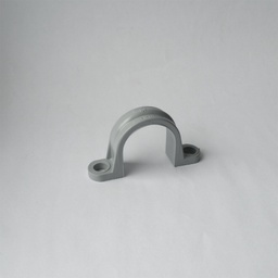 [190-110-071300] Grey PVC pipe strap 3/4" 2 hole septer