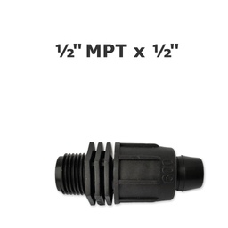 [190-110-082100] Perma-Loc Adapter 1/2" MPT x 1/2" quick coupling Irritec