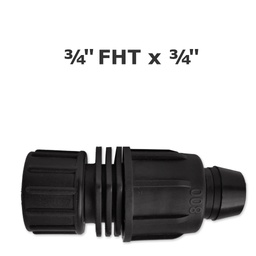 [190-110-082600] Perma-Loc adaptador giratorio 3/4" FHT (hose) x 3/4" acoplador rápido