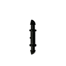[190-110-901400] Connector 1/4" barb x barb black bar bevel (100/pk)