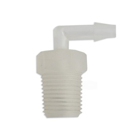 [190-110-901900] Elbow 90° 1/8" barb x 1/8" MPT white PP 
