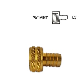 [190-110-902600] Reducer adapter 3/4" FHT (hose) x 5/8" ins (brass)