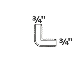 [190-110-003175] Codo gris 90° 3/4 ins x 3/4 ins