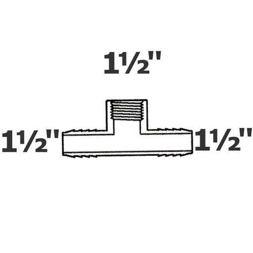 [190-110-000645] T gris 1 1/2 ins x 1 1/2 ins x 1 1/2 FPT
