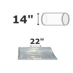 Polyethylene tubing 14" Ø (22" flat) 12 UV. 4mil (ventilation & heating)