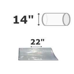 Tube polyéthylene 14" dia. (22" à plat) 12 UV 4mil (ventilation & chauffage)